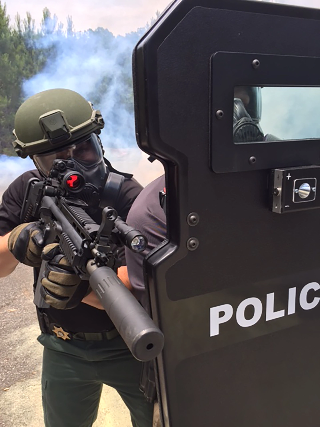 Robo Shield Ballistic Shield In Use