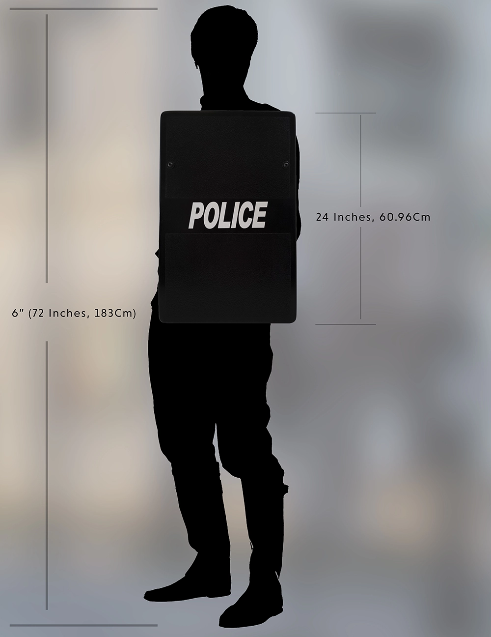 Patrol Block Ballistic Shield -Scale