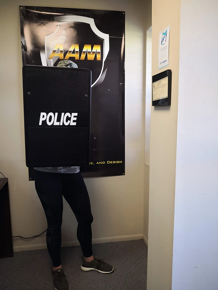 Patrol Block Ballistic Shield Person for Scale 2